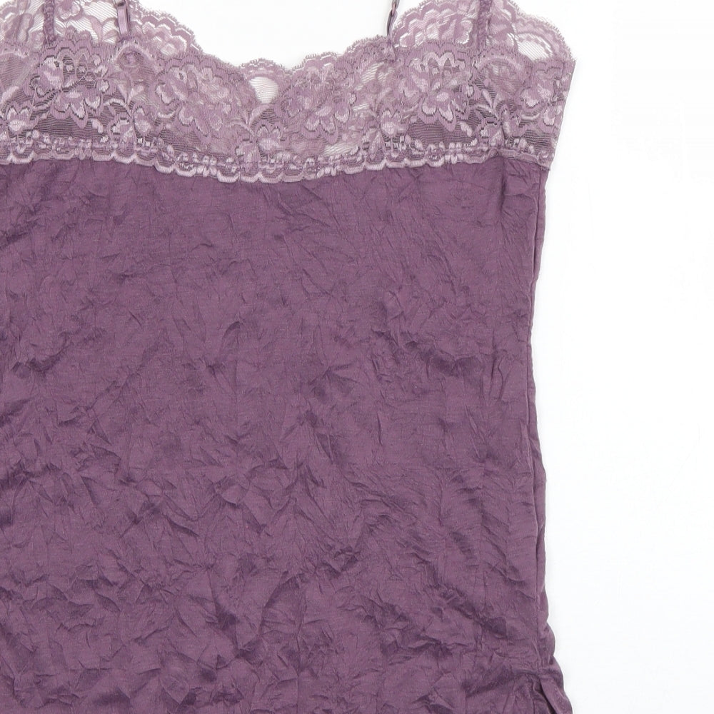 Atmosphere Womens Purple  Polyester Basic Tank Size 12 V-Neck