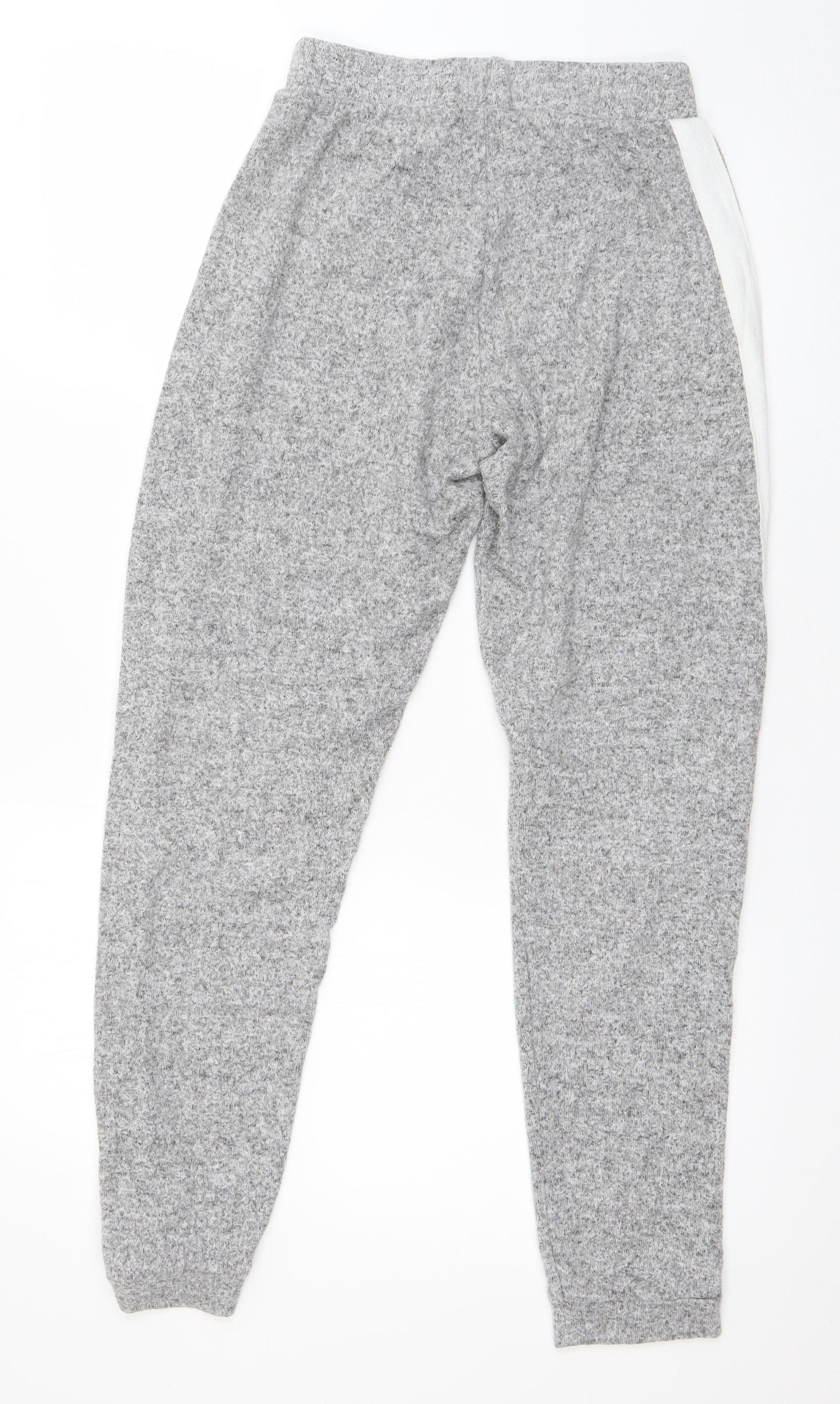 George Womens Grey Striped Viscose Jogger Trousers Size 10 L26 in Regular