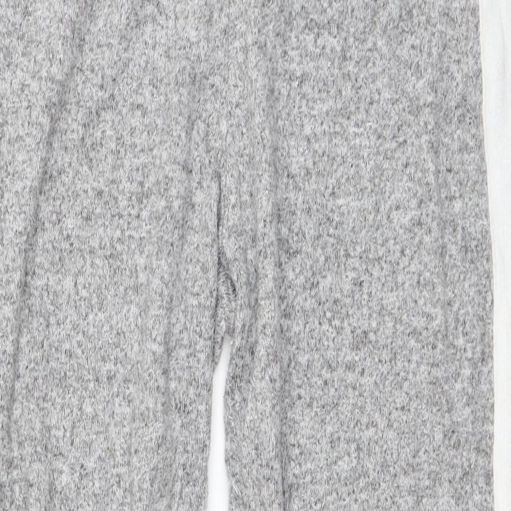 George Womens Grey Striped Viscose Jogger Trousers Size 10 L26 in Regular
