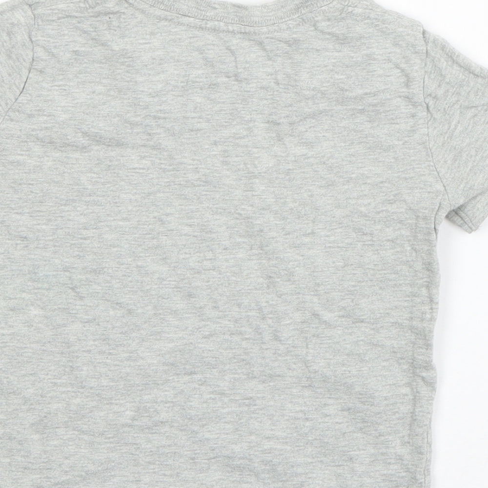 Gap Boys Grey  Cotton Basic T-Shirt Size 3 Years Round Neck Pullover - Polaroid Camera