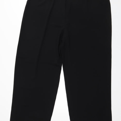Debenhams Womens Black  Polyester Windbreaker Trousers Size 38 in L28 in Regular Zip