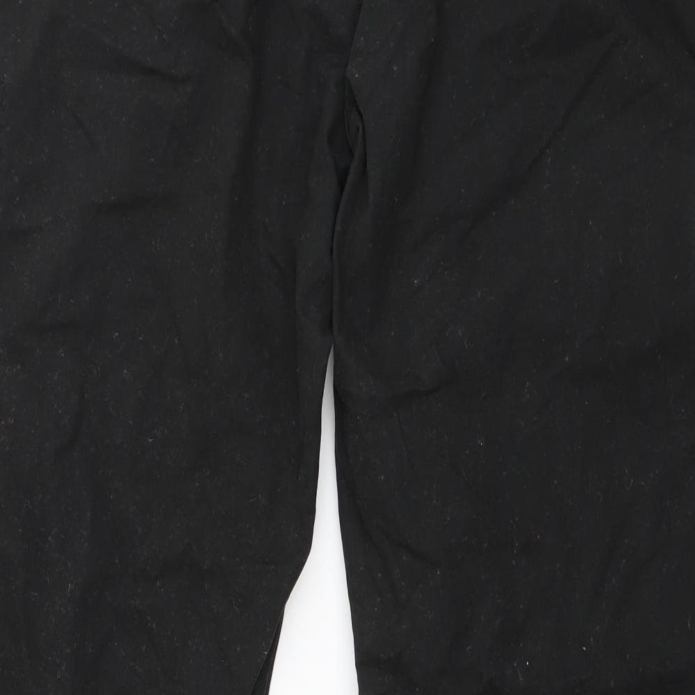 F&F Mens Black  Cotton Cargo Trousers Size 40 in L32 in Regular Zip