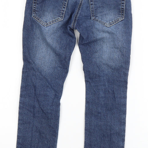 United Colors of Benetton Boys Blue  Cotton Skinny Jeans Size 7-8 Years  Regular Button