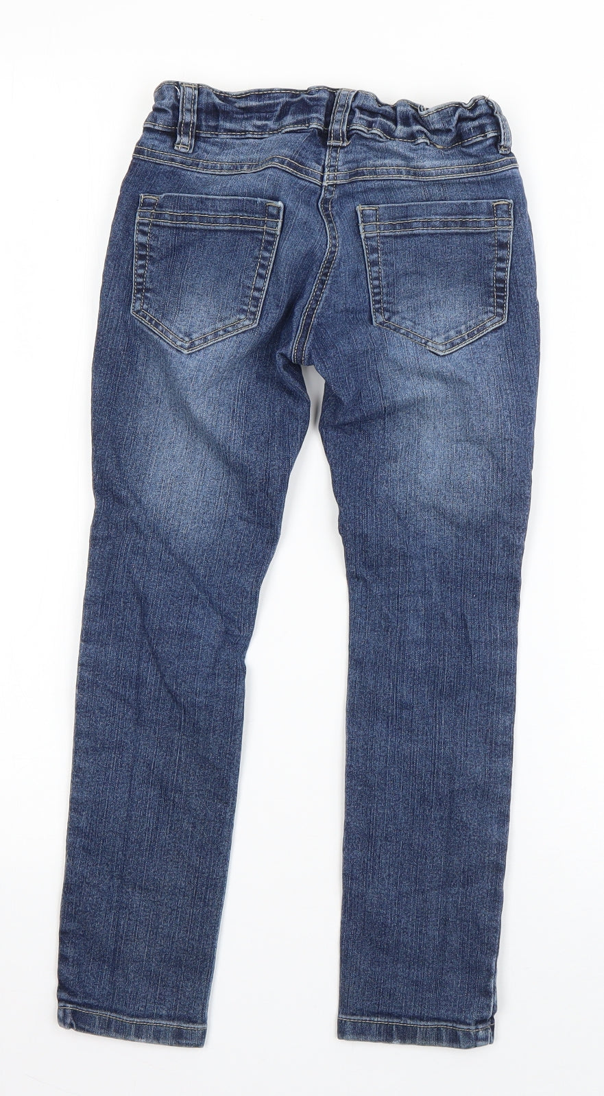 United Colors of Benetton Boys Blue  Cotton Skinny Jeans Size 7-8 Years  Regular Button
