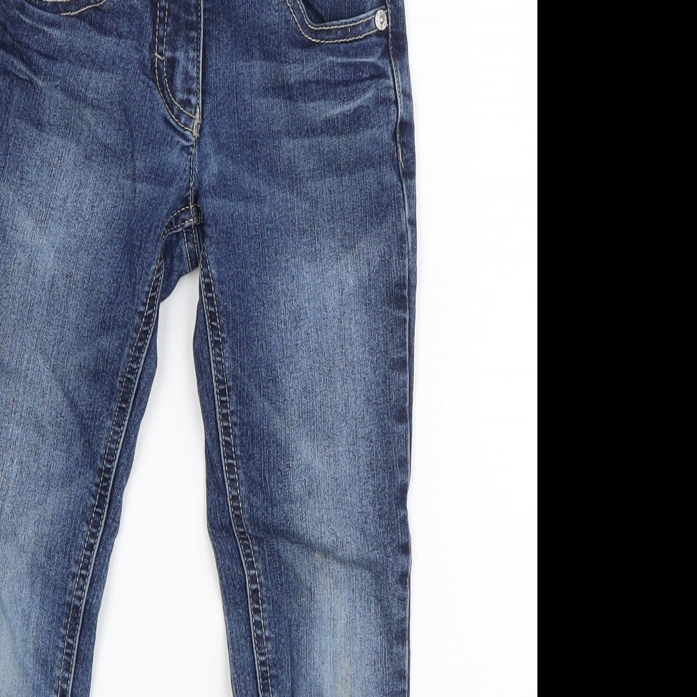 United Colors of Benetton Boys Blue  Cotton Skinny Jeans Size 7-8 Years  Regular Button