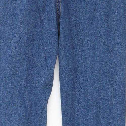 Boohoo Womens Blue  Cotton Skinny Jeans Size 6 L25 in Regular Button