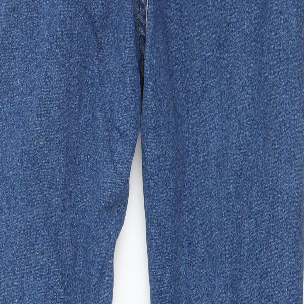 Boohoo Womens Blue  Cotton Skinny Jeans Size 6 L25 in Regular Button
