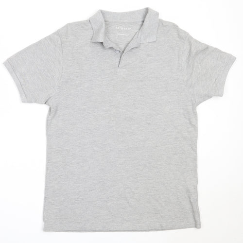 Primark Mens Grey  Cotton  Polo Size L Collared