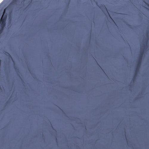 River Island Mens Blue  Cotton  Button-Up Size L Collared