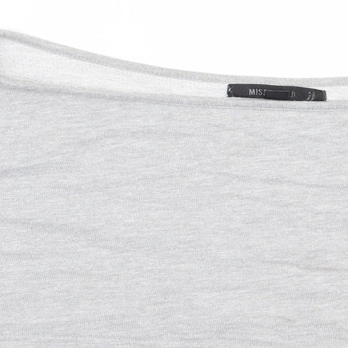 Missguided Womens Grey  Cotton Pullover Sweatshirt Size 10