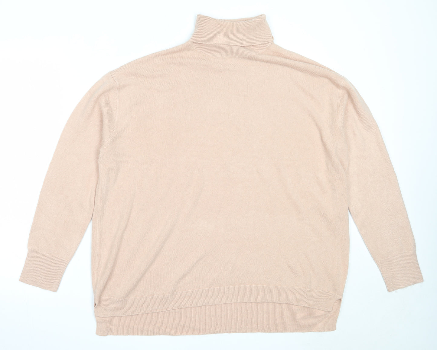 BHS Womens Pink Roll Neck  Acrylic Pullover Jumper Size 14