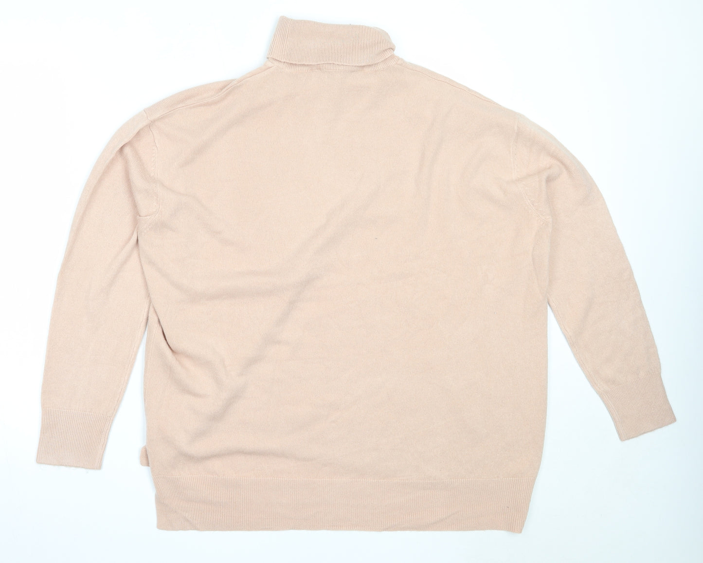 BHS Womens Pink Roll Neck  Acrylic Pullover Jumper Size 14