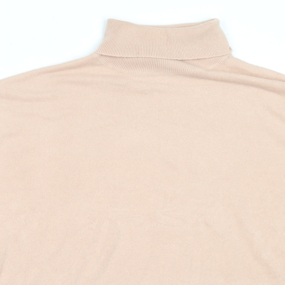 BHS Womens Pink Roll Neck  Acrylic Pullover Jumper Size 14