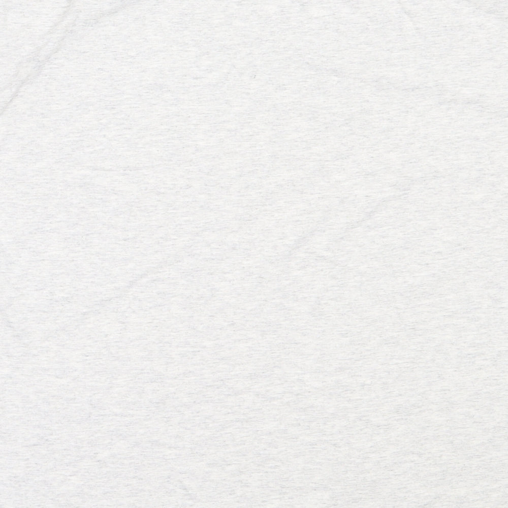 COLLUSION Mens Grey  Cotton  T-Shirt Size M High Neck