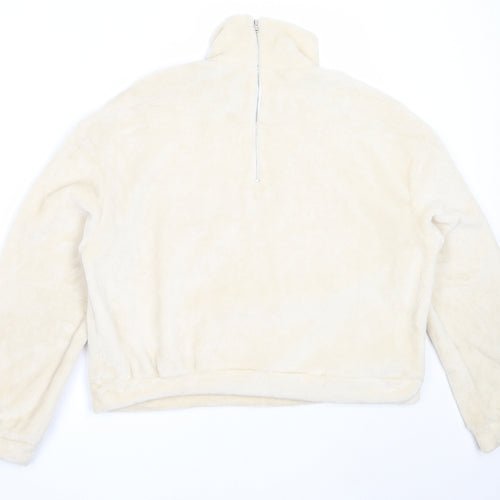 SheIn Womens Ivory  Polyester Pullover Sweatshirt Size S
