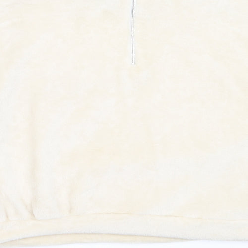 SheIn Womens Ivory  Polyester Pullover Sweatshirt Size S