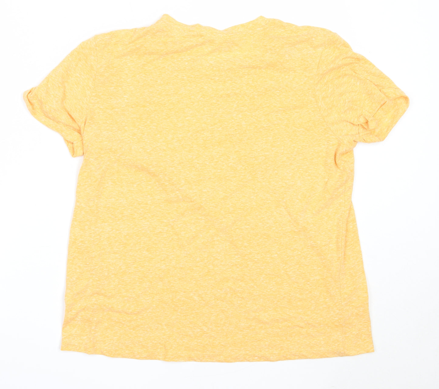 Primark Womens Yellow  Polyester Basic T-Shirt Size M Round Neck