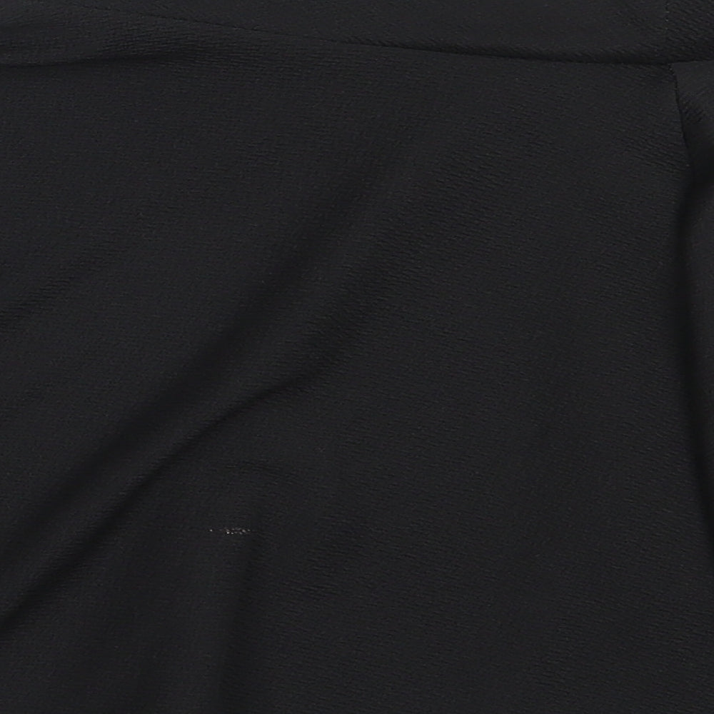 Preworn Womens Black  Polyester Flare Skirt Size L