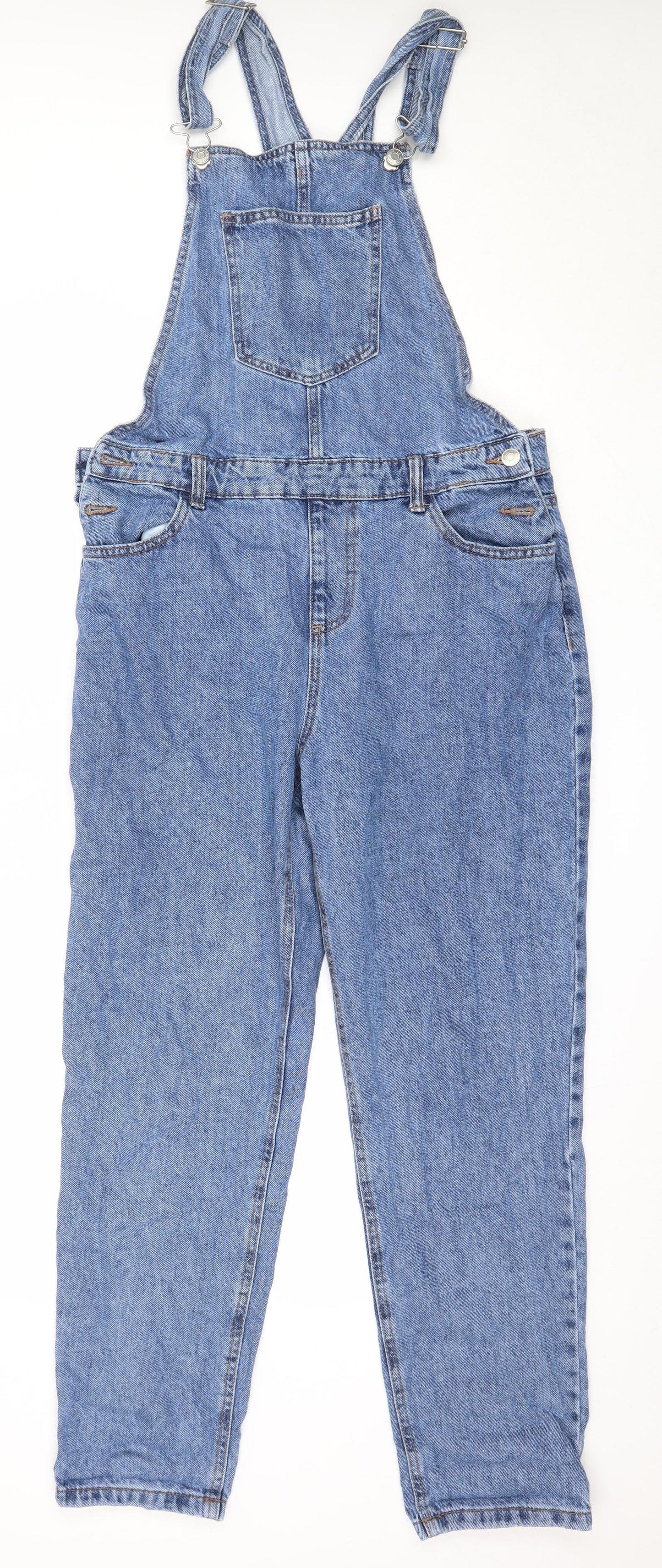 Primark Womens Blue  Cotton Dungaree One-Piece Size 12