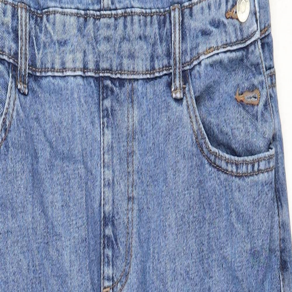 Primark Womens Blue  Cotton Dungaree One-Piece Size 12
