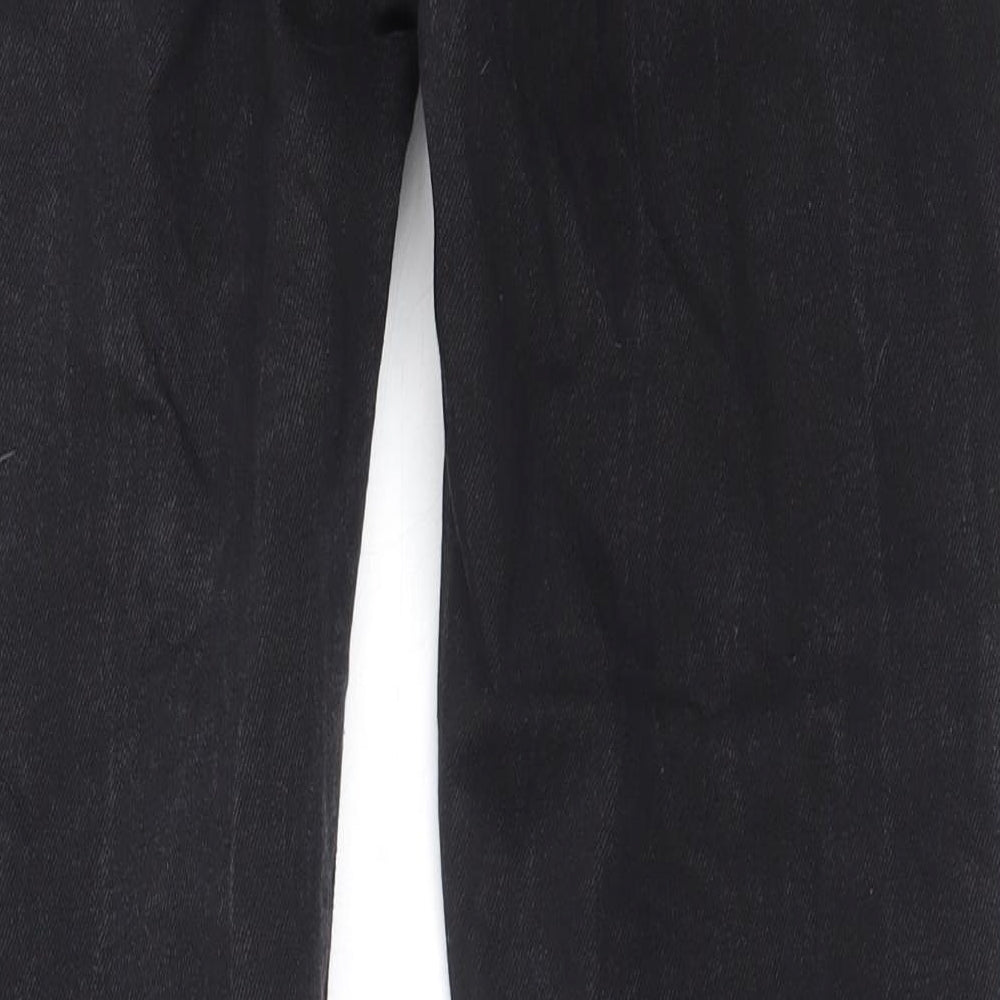 New Look Mens Black  Cotton Straight Jeans Size 32 in L30 in Regular