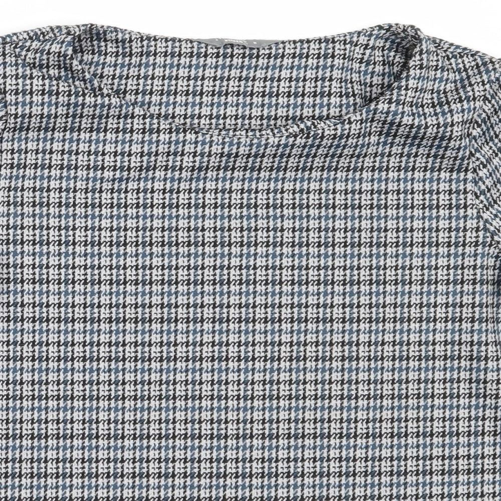 Nutmeg Womens Blue Round Neck  Polyester Pullover Jumper Size 8