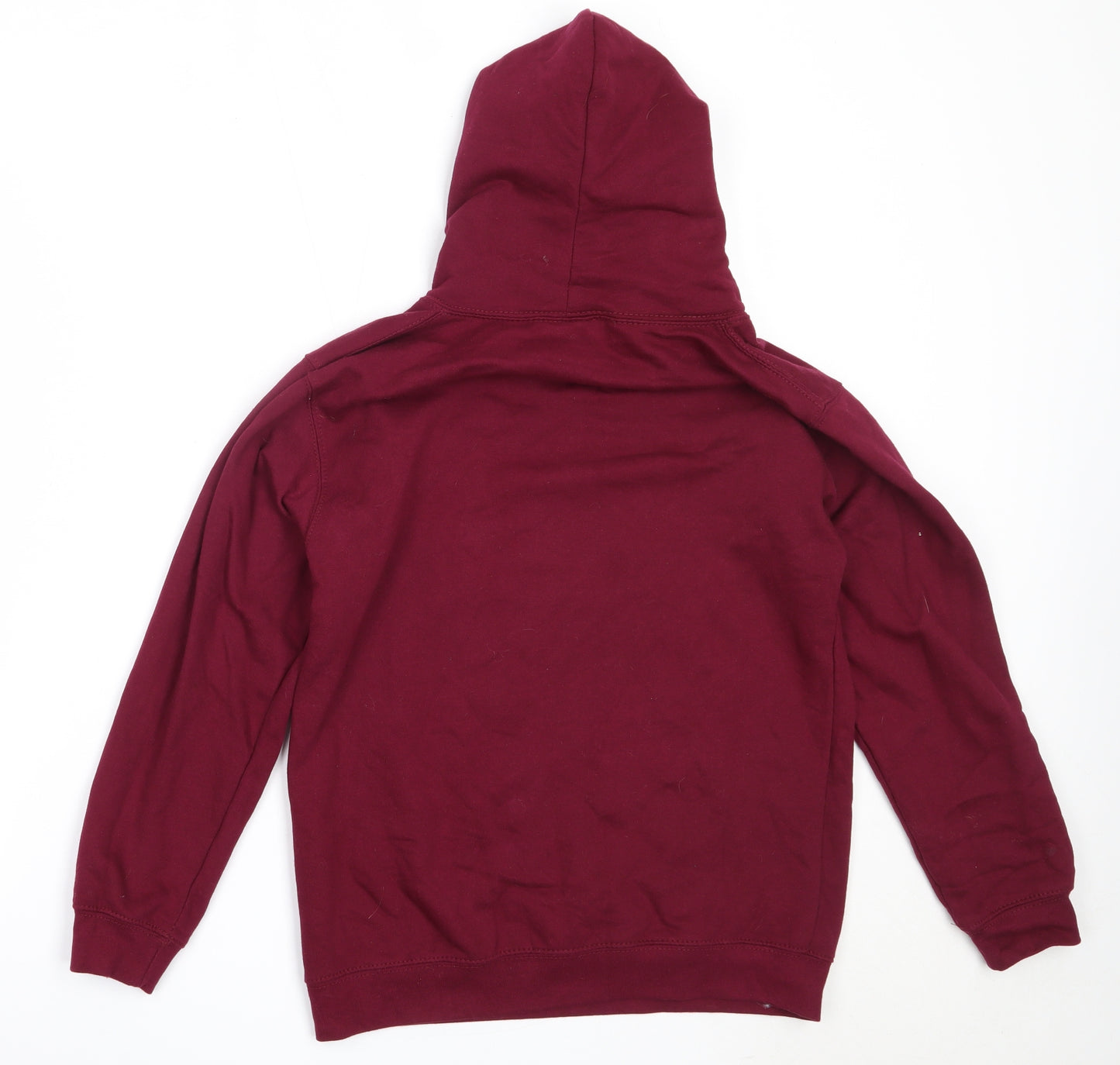 Just Hoods Boys Purple  Cotton Pullover Hoodie Size 12-13 Years