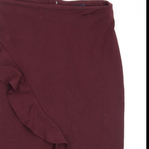 Marks and Spencer Womens Purple  Viscose Straight & Pencil Skirt Size 10