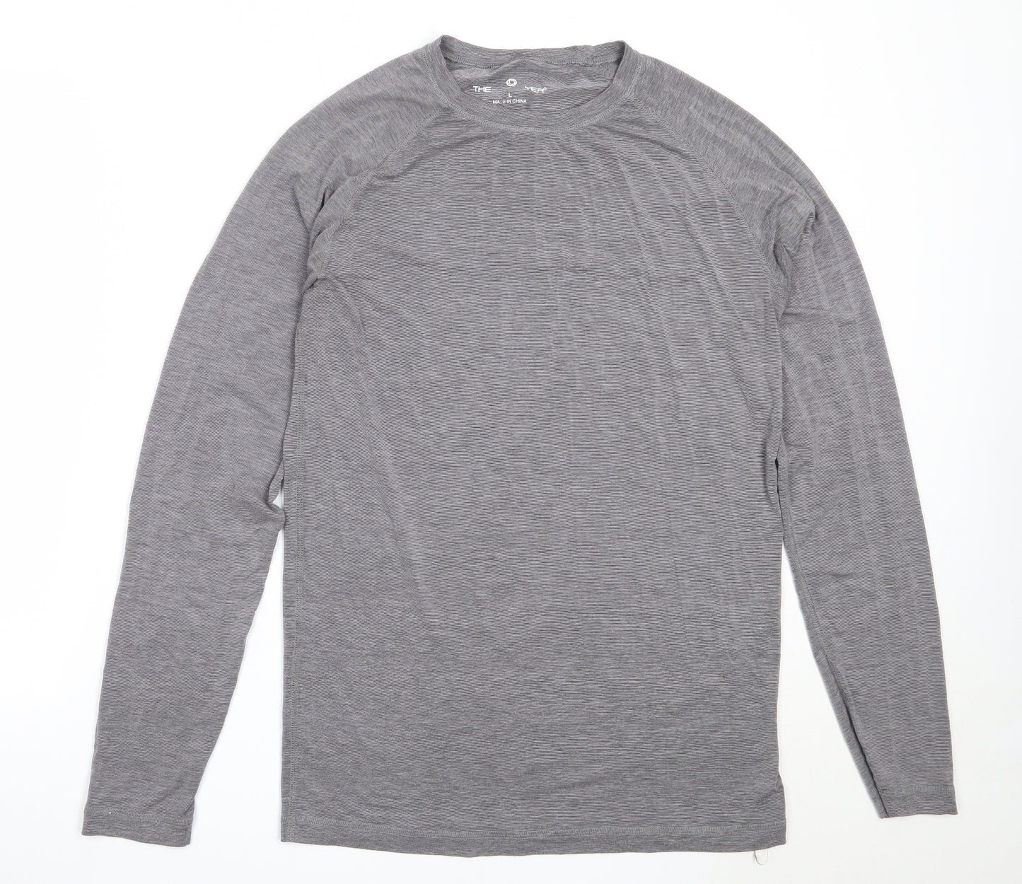 Primark Mens Grey  Polyester  T-Shirt Size L Round Neck  - thermal