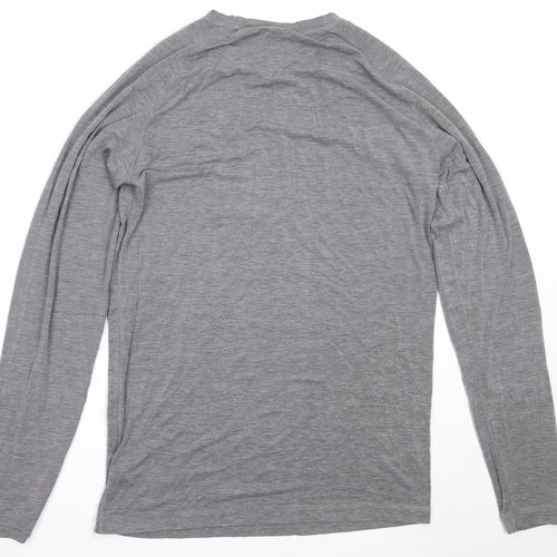 Primark Mens Grey  Polyester  T-Shirt Size L Round Neck  - thermal