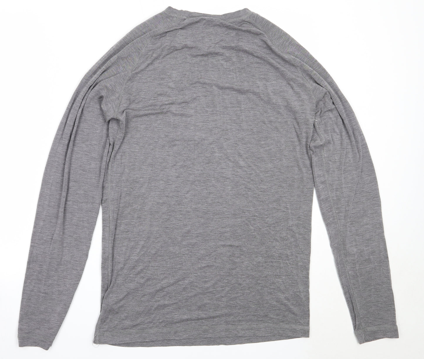 Primark Mens Grey  Polyester  T-Shirt Size L Round Neck  - thermal