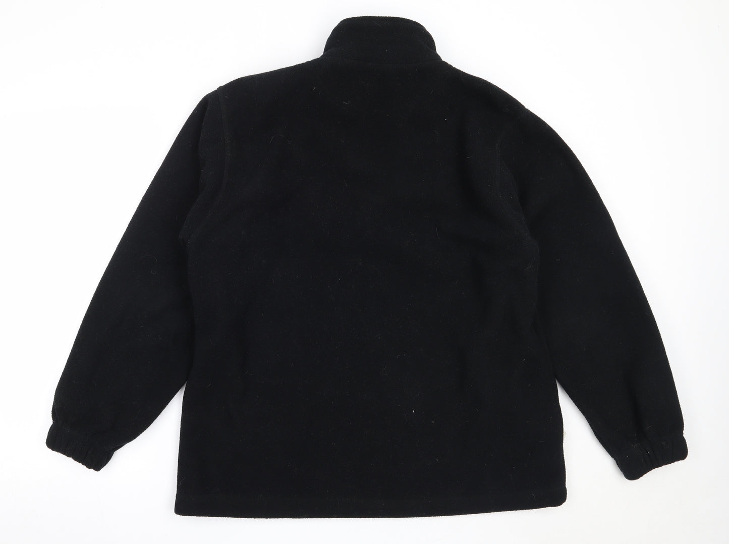 Uneek Mens Black  Polyester Henley Sweatshirt Size M   - nantwich town fc