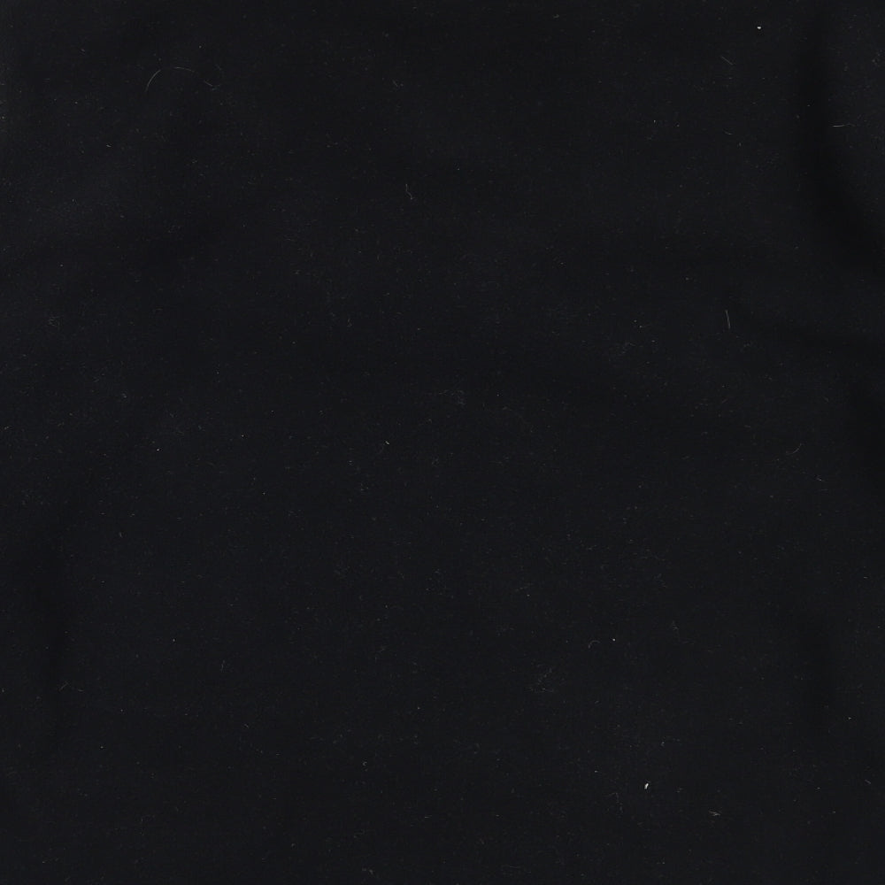 Uneek Mens Black  Polyester Henley Sweatshirt Size M   - nantwich town fc