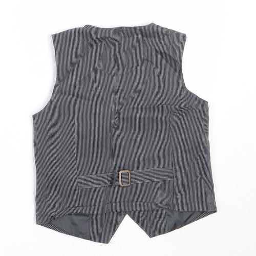 Mothercare Boys Grey Striped  Jacket Waistcoat Size 18-24 Months