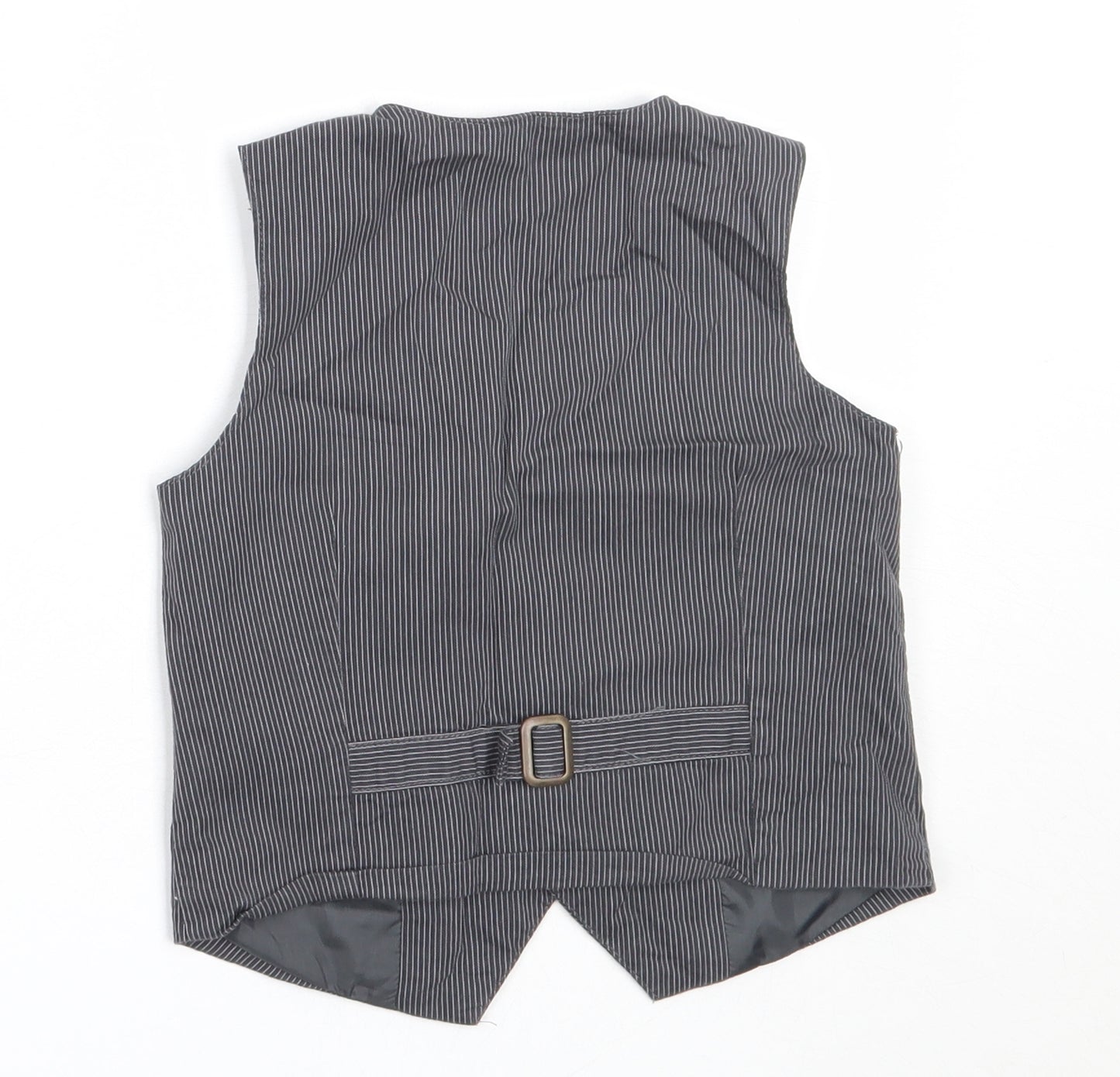 Mothercare Boys Grey Striped  Jacket Waistcoat Size 18-24 Months