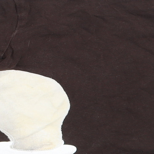 Gap Boys Brown  Cotton Basic T-Shirt Size 12-18 Months Round Neck