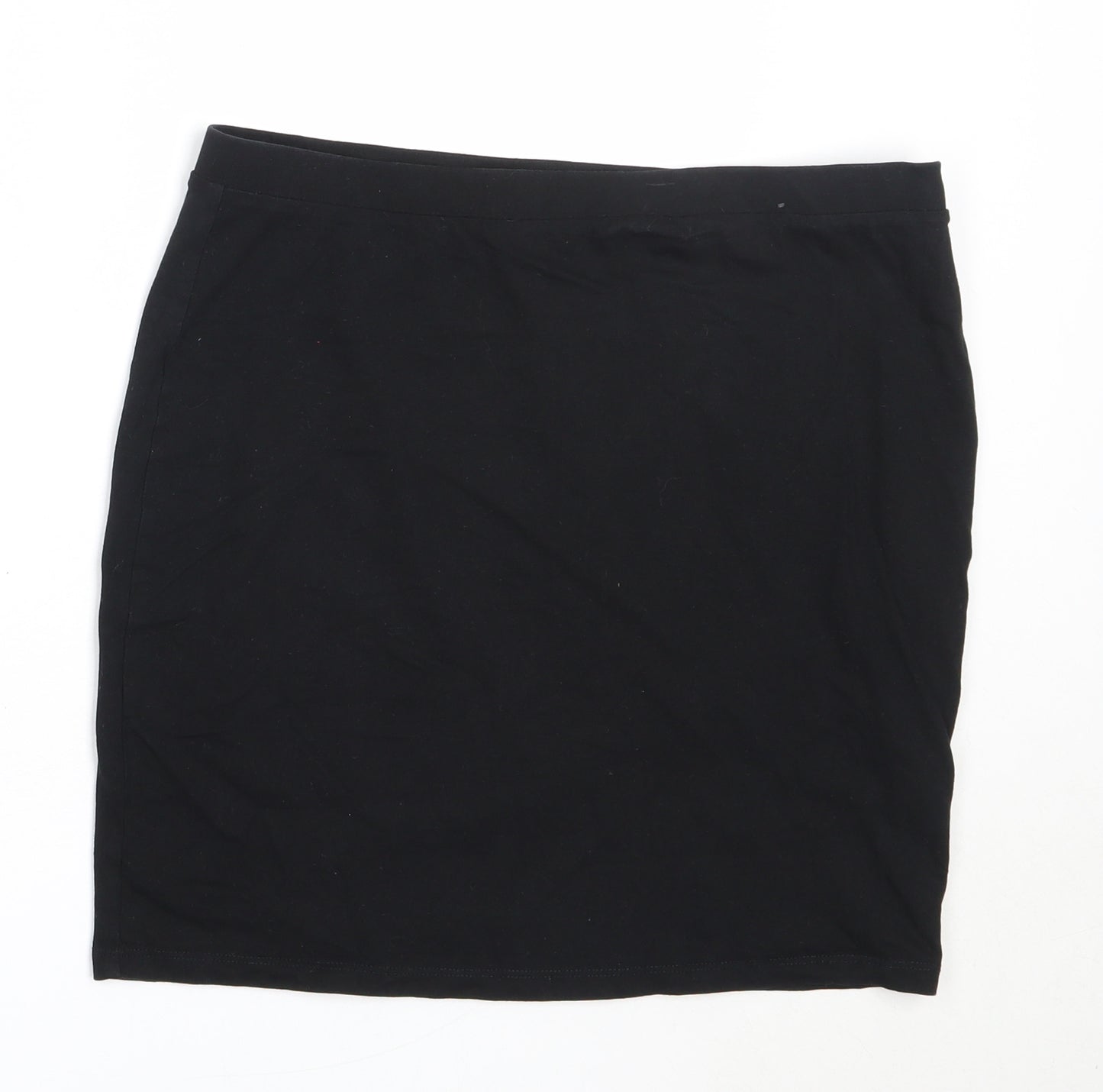Primark Womens Black  Cotton Mini Skirt Size 14
