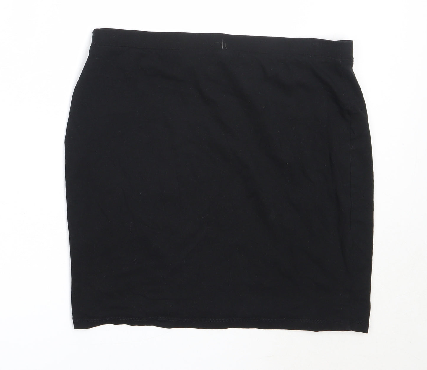 Primark Womens Black  Cotton Mini Skirt Size 14