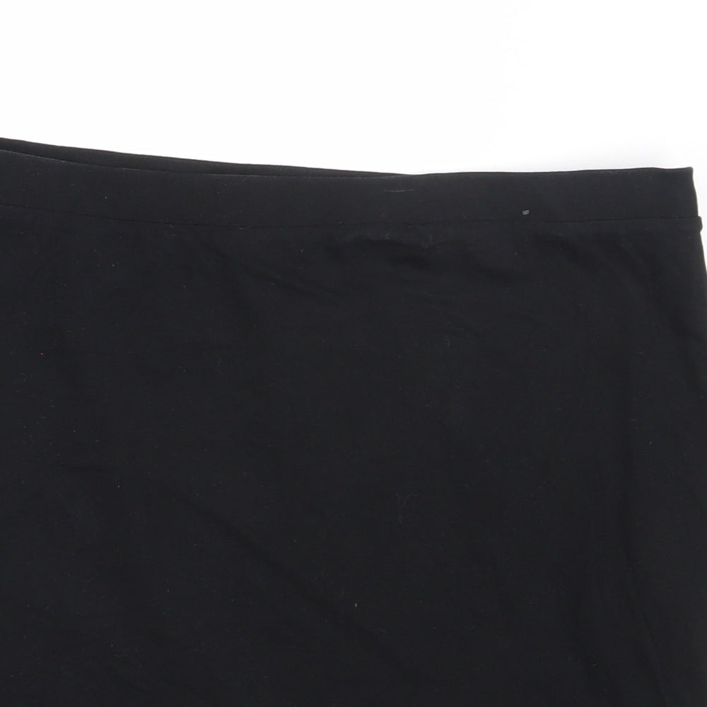 Primark Womens Black  Cotton Mini Skirt Size 14