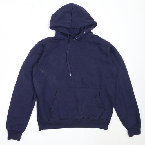Boohoo Womens Blue  Cotton Pullover Hoodie Size M