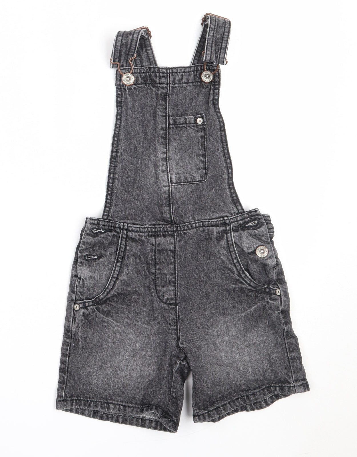 NEXT Boys Grey  Cotton Dungaree Shorts Shorts Size 5 Years  Regular