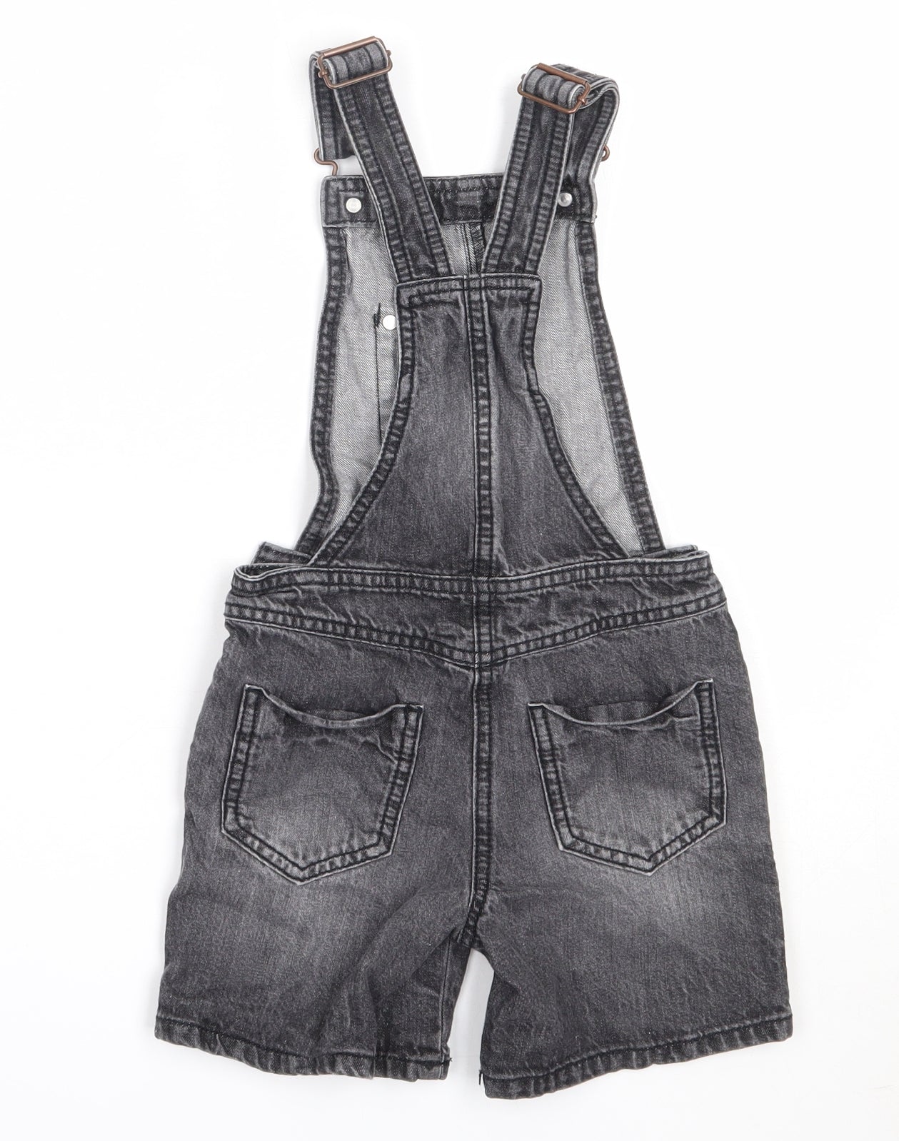 NEXT Boys Grey  Cotton Dungaree Shorts Shorts Size 5 Years  Regular