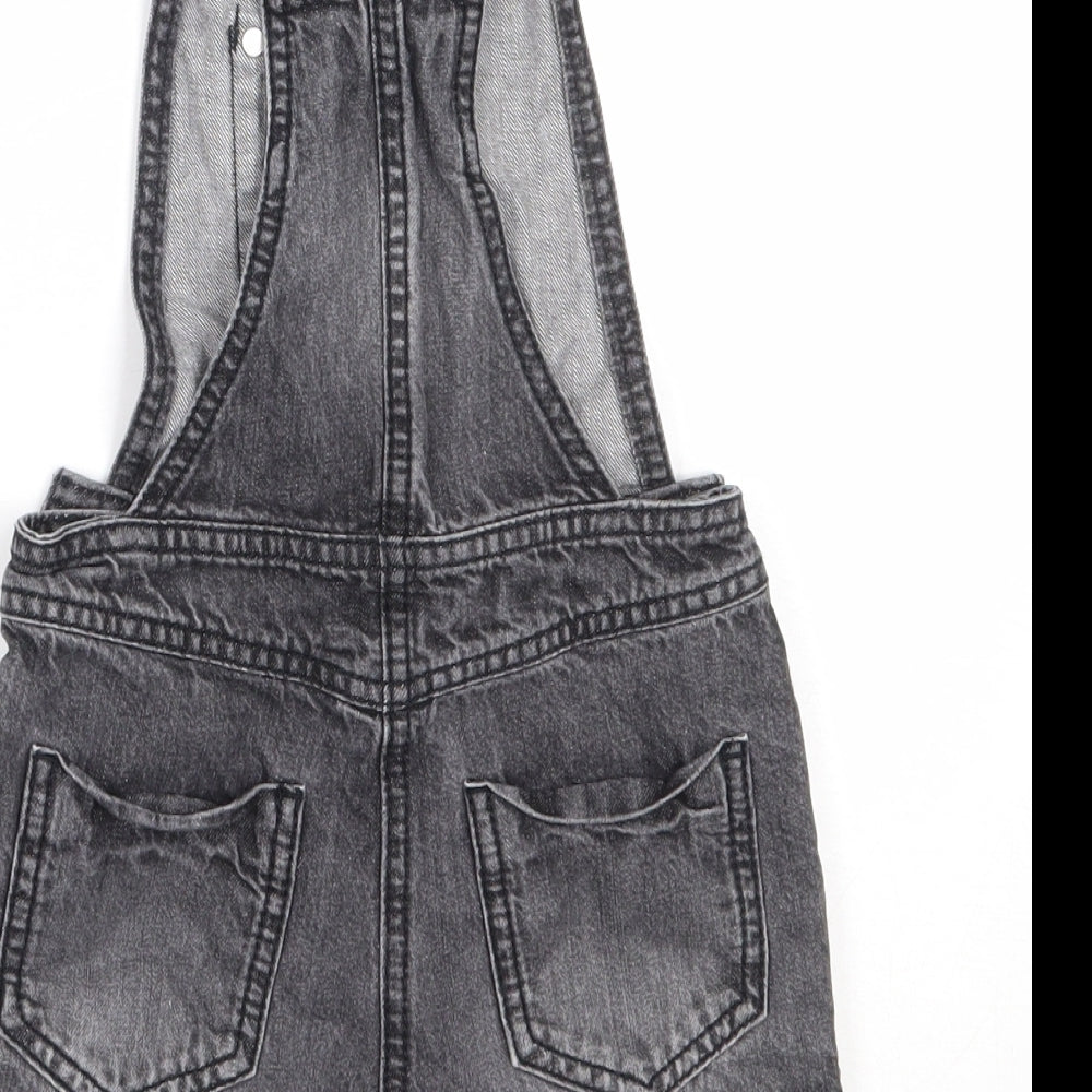 NEXT Boys Grey  Cotton Dungaree Shorts Shorts Size 5 Years  Regular
