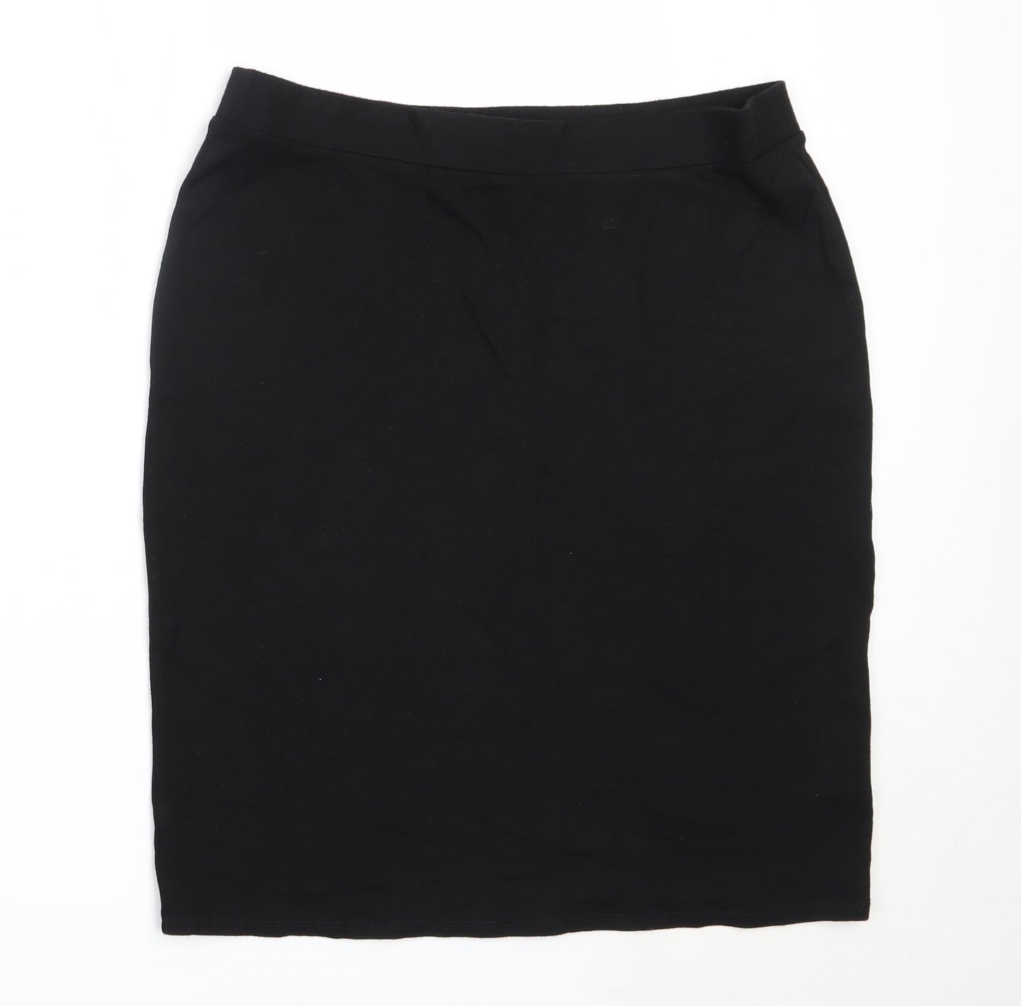 Dorothy Perkins Womens Black  Viscose Straight & Pencil Skirt Size 18