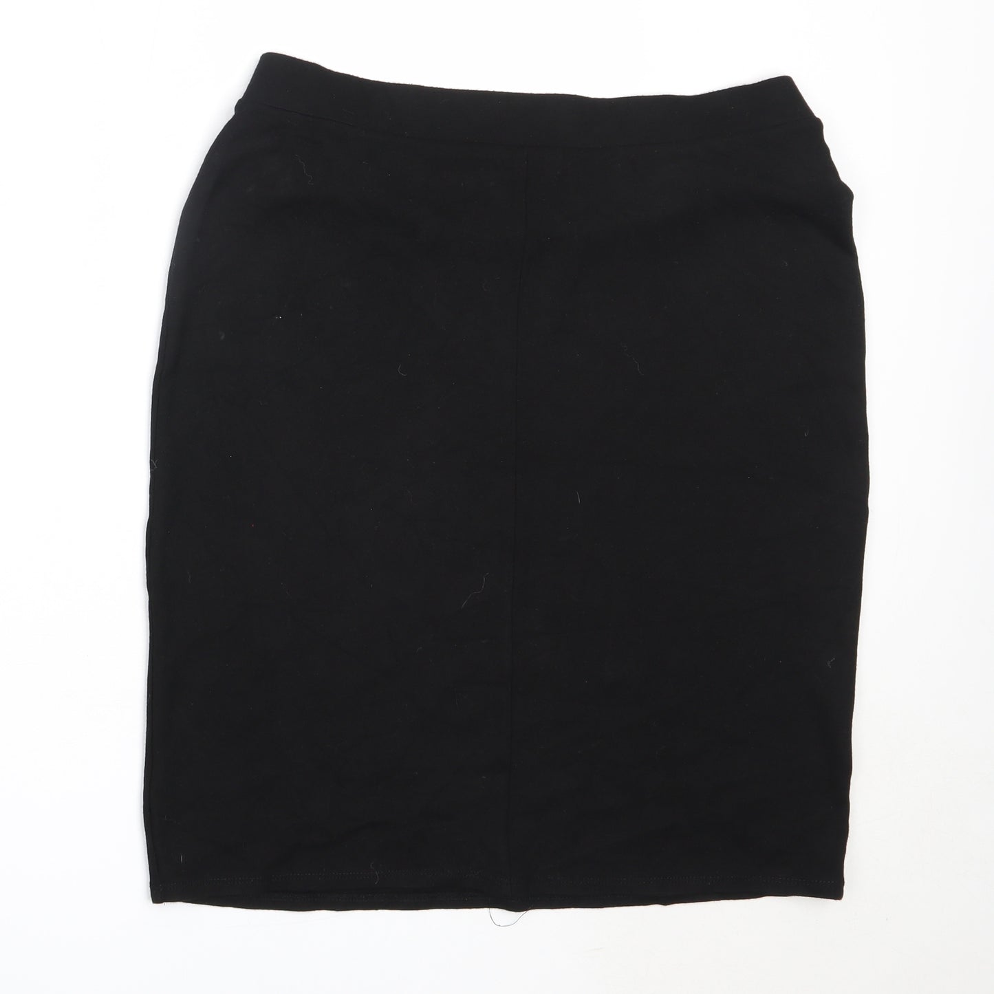 Dorothy Perkins Womens Black  Viscose Straight & Pencil Skirt Size 18
