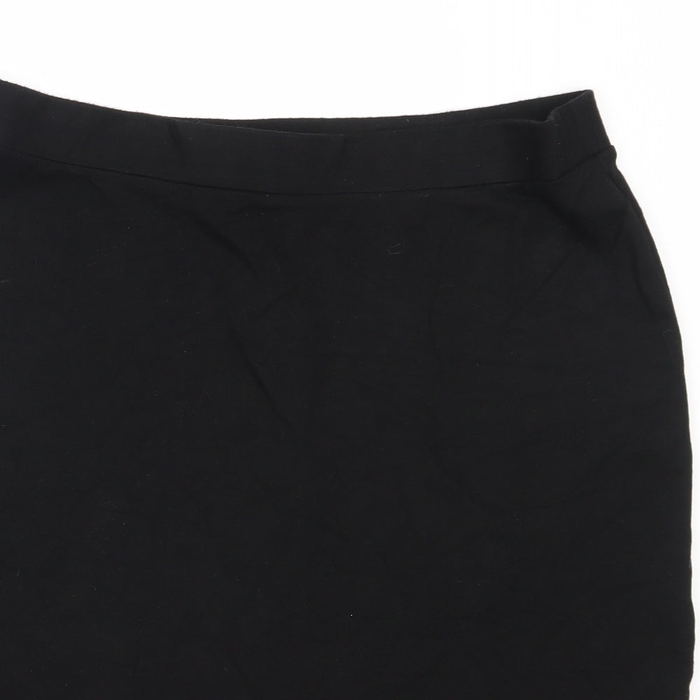 Dorothy Perkins Womens Black  Viscose Straight & Pencil Skirt Size 18