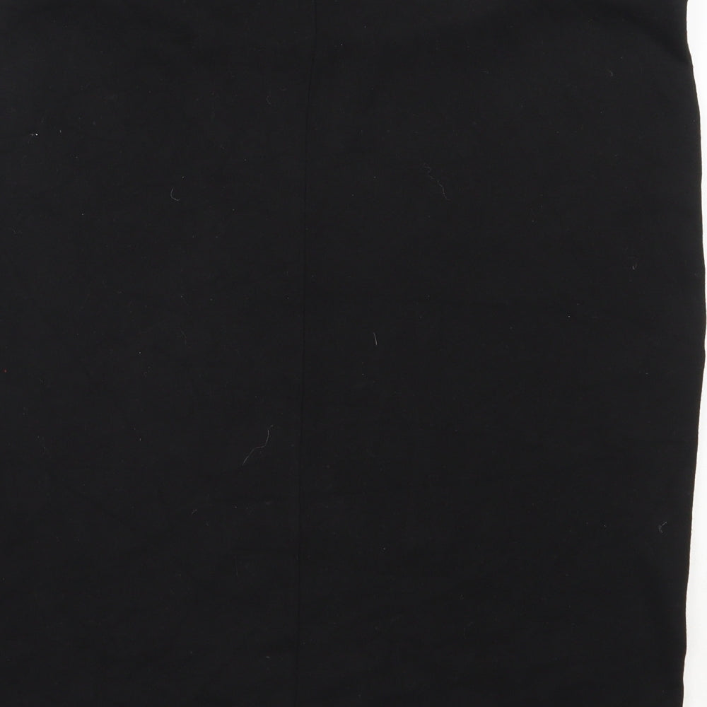 Dorothy Perkins Womens Black  Viscose Straight & Pencil Skirt Size 18