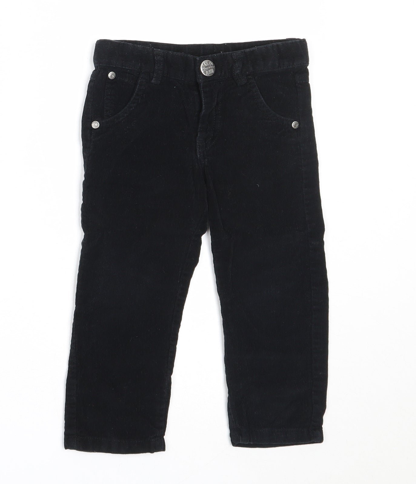 Mothercare Boys Black  Cotton Capri Trousers Size 18-24 Months