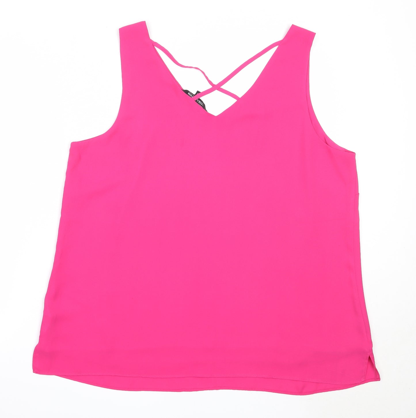 Debenhams Womens Pink  Viscose Basic Blouse Size 20 V-Neck