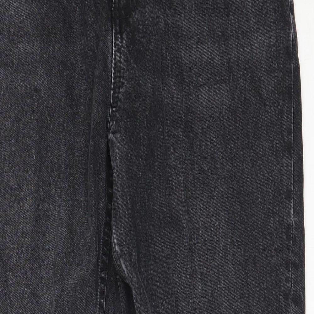 Zara Womens Black  Cotton Mom Jeans Size 34 in L28 in Regular